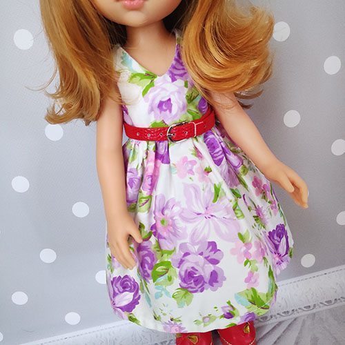 Яркое платье с пояском и туфлями для кукол Paola Reina, 32 см Paola Reina HM-EK-23 #Tiptovara#